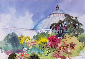 New York Botanical Garden Watercolor Painting