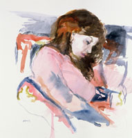 Holly Meeker Rom Sleeping Woman Watercolor